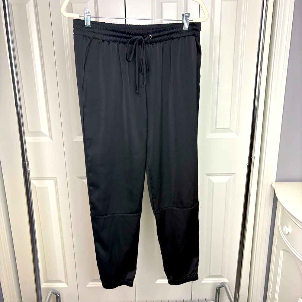 SOCIALITE Black Satin Joggers